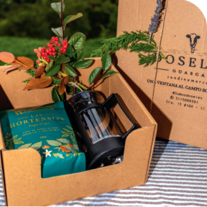 Ancheta navideña Café 340 gr y Pistón